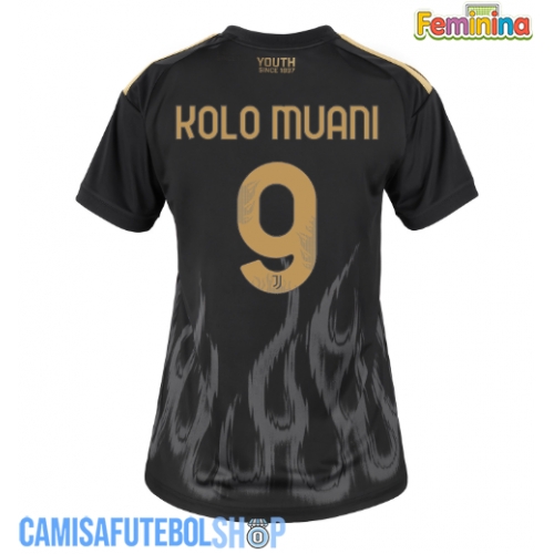 Camisa de time de futebol Juventus Randal Kolo Muani #9 Replicas 3º Equipamento Feminina 2026-27 Manga Curta